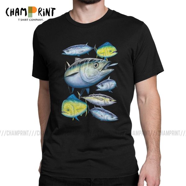 

tuna and mahi fishing fish funny fisherman creative short sleeve round neck summer clothing sport hooded sweatshirt hoodie men t shirt