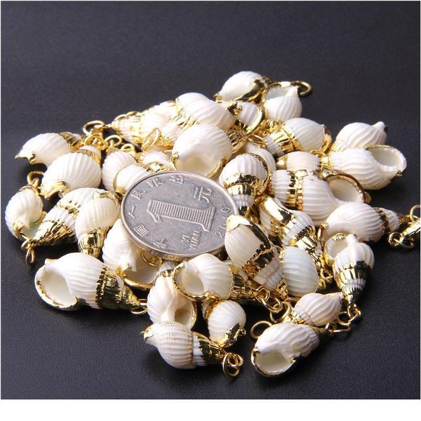 

gold plated natural spiral seashells for diy handmade shells pendant jewelry handmade home decoration for jewelry mak jllpzu, Black