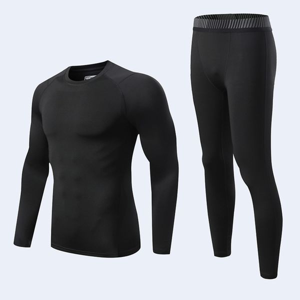 

children's men's fitness 4-piece tights sportswear running bottoming shirt football training suit, Gray