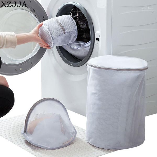 

xzjja thicken fine mesh laundry bag dirty clothes organizer underwear bra storage zippered bags washer dedicated washing bags1