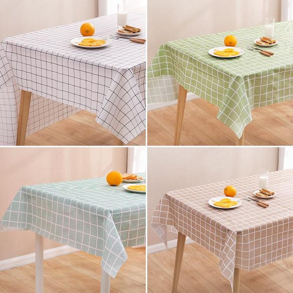 

pvc plaid decorative tablecloth thick waterproof oilproof rectangular table cover dining outdoor picnic bbq party table cloth yxlodq xhhair