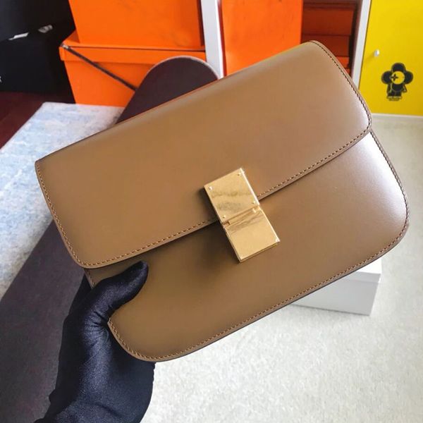 

2020 spring and summer new mirror cowhide tofu bag small square bag genuine leather women bag shoulder crossbody box stewardess