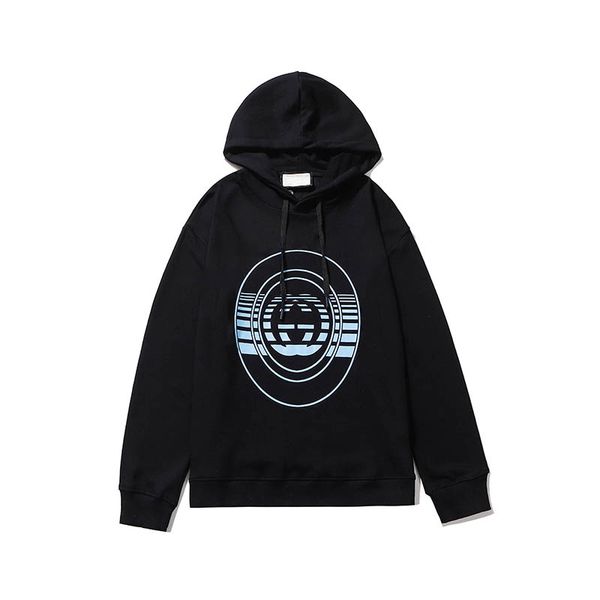 

2020fw mens hoodie women hooded hoodies fashion couple letter print sweatshirt casual male sweater 2 colors size m-2xl, Black