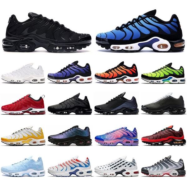 

tn plus мужские кроссовки трехместный черный белый гипер синий напряжение фиолетовый pimento желтый яркий открытый мужские тренеры спортивны, White;red