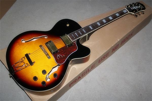 

flyoung l5 hollow jazz electric guitar thick body sunset joe pass signature