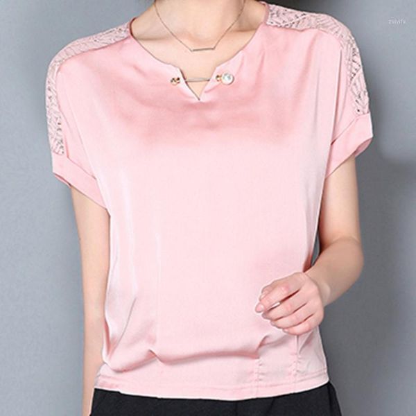 

women shirts womens and blouses chiffon shirts for woman summer lace plus size office lady printing blouse1, White