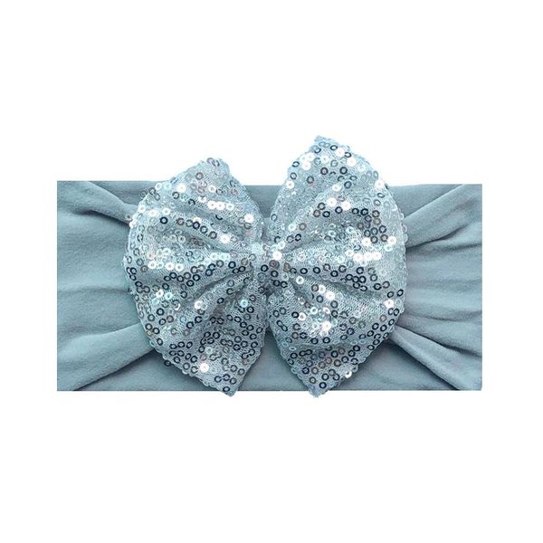 

new style baby headband turban sequin newborn baby girl headbands elastic kids toddler hair band haarband baby hair accessories yxlixs, Slivery;white