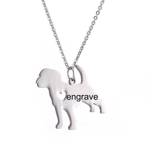 

пользовательская подвеска бассет choker имя стало ожерелье собаки шарма способа подарок животных гончих ювелирных изделия сердца из нержавею, Black