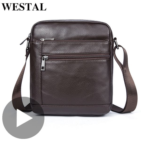 

westal retro shoulder messenger women men bag genuine leather office work business briefcase for male female handbag portafolio