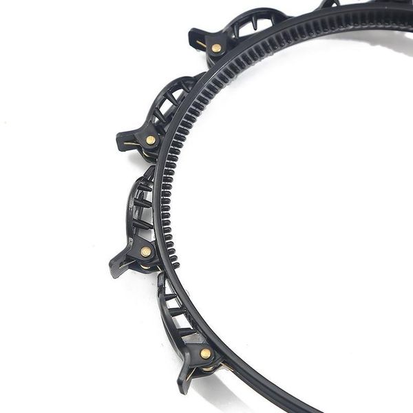 

1-3pcs black braider hair clip burst pin hairdo bring hair hoop multi-storey wisp air weave head hoop styling tool acc qyltli, Black;brown