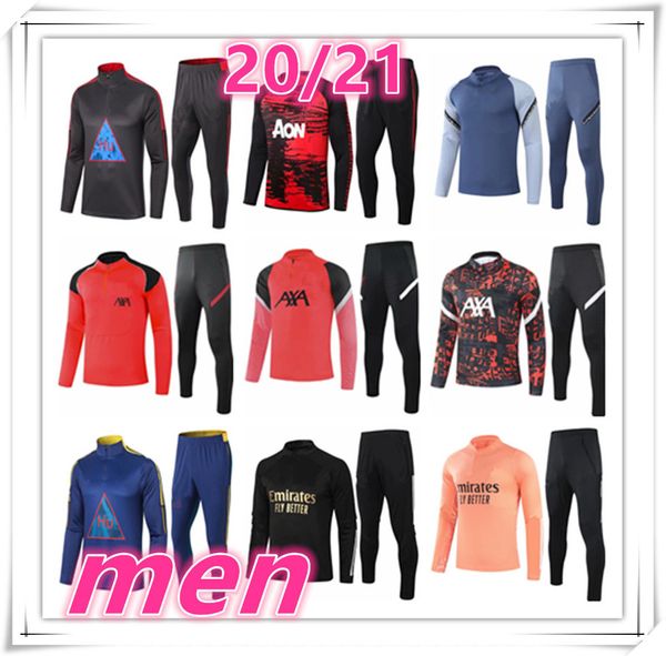 

mens designer tracksuits футбольный трексуит футбольный тренажерный костюм комплекты 20 21 мужские футбольные тренировочные костюмы бегая ку, Black