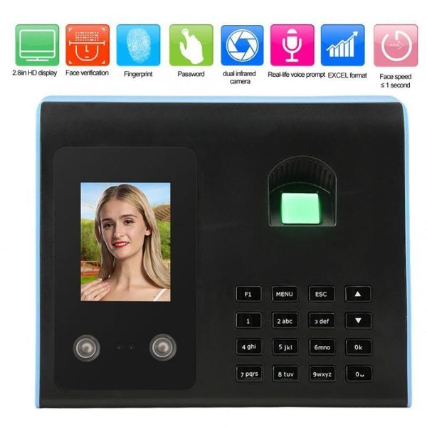 

2.8in smart time attendance machine face fingerprint password identification1