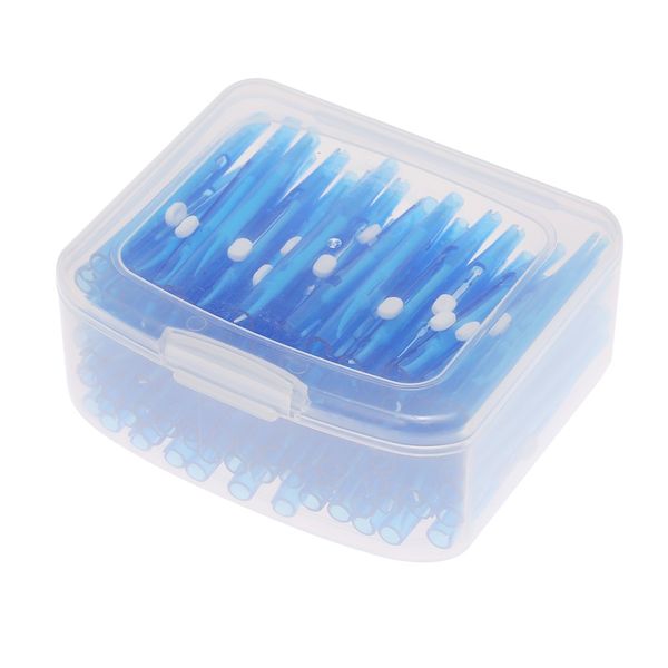 

80pcs double-ended toothpick plastic tooth picks dental floss interdental brush teeth stick dental hygiene tools