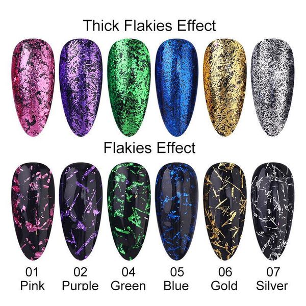 

1 box nail glitter colorful nail strip metal wire line matt mirror flakies uv gel nail art 3d de jllhuh, Silver;gold