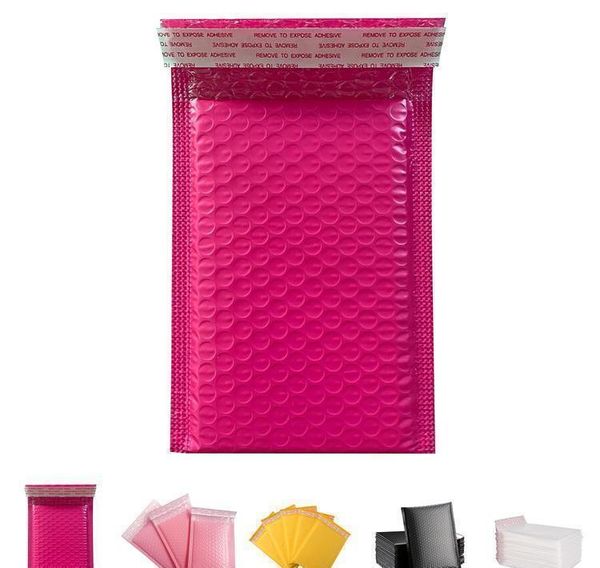 

rose pink конверт сумки bubble mailers проложенный конверт подкладка поли mailer само уплотнение 13 x 18см рассылки мешки 50шт пакет wmtkod