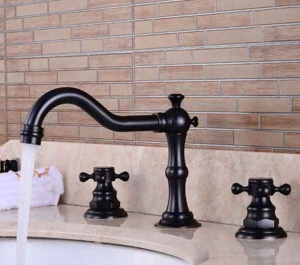 

retro bathroom double handle faucet oil rubbed bronze faucet basin sink mixer tap.3 hole two handle faucet 3 qylayd jjxh