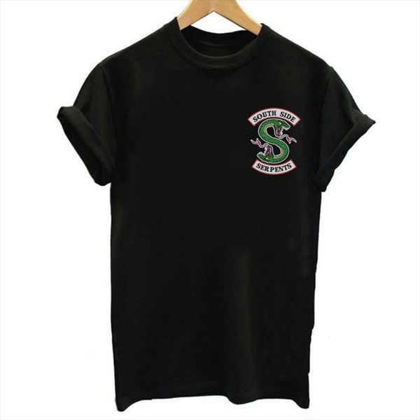 

riverdale summer women black t shirt riverdale t shirt plus size south side serpents tshirt jughead fashion vintage harajuku top, White