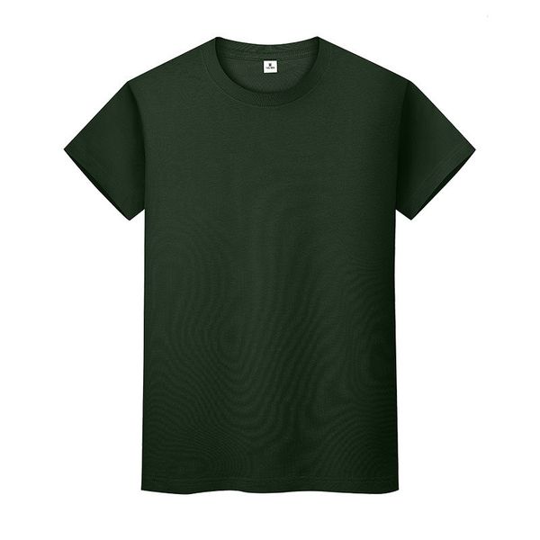 

new round neck solid color t-shirt summer cotton bottoming shirt short-sleeved mens and womens half-sleeved rtbg