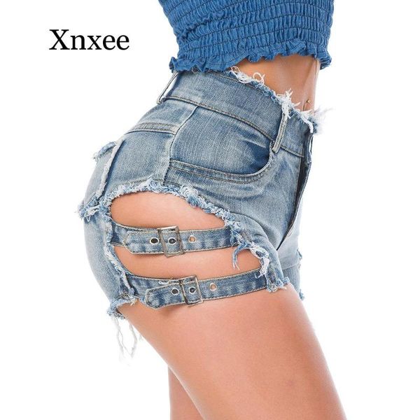 

black blue white shorts denim jeans summer denim shorts women hollow out bandage punk rock high waist, White;black