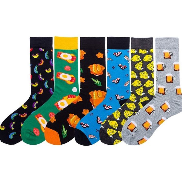 

spring and autumn christmas cartoon animal food geometric printed casual fashion fruit socks t500182