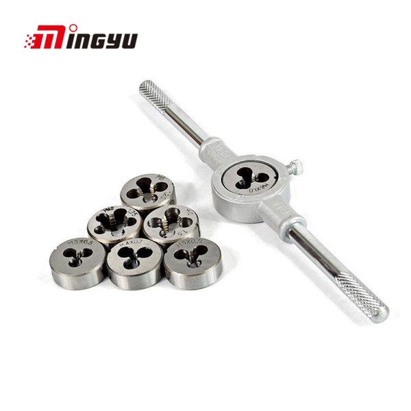 

8pcs circular die wrench set m3 m4 m5 m6 m8 m10 m12 metric screw thread tapping hand tools