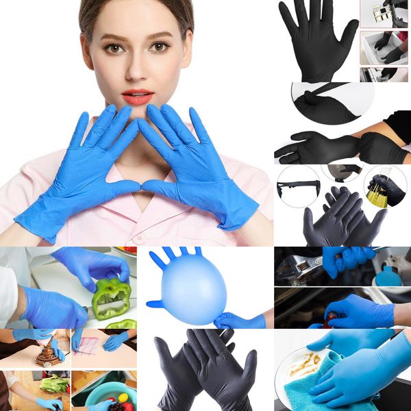 

guantes black blue disposable dishwashing/kitchen/work/rubber/garden gloves de latex