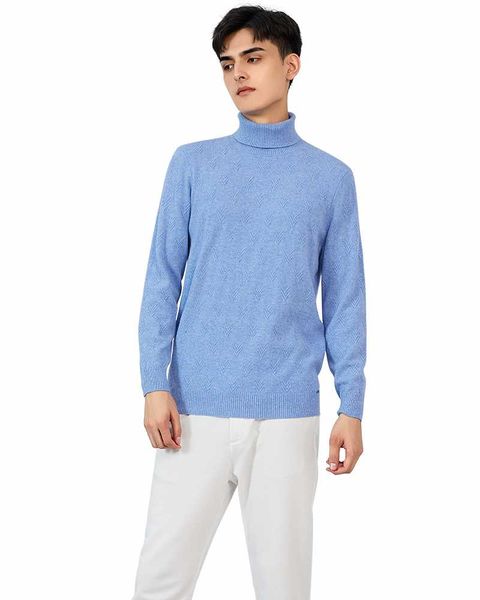 

zhili men's 100% cashmere trutleneck sweater, White;black