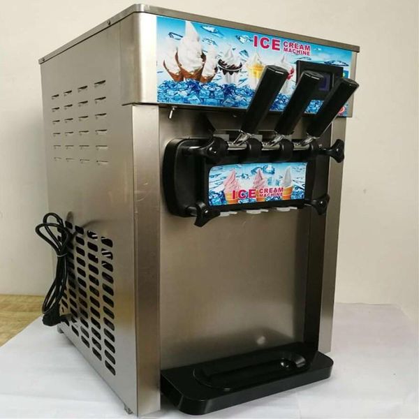 

three flavors ice cream maker /commercial soft serve ice cream machine for sale