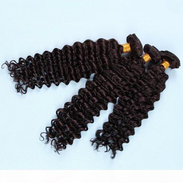 

deep wave brazilian hair weaves 100% unprocessed curly human hair extensions 3bundles brazilian human hair weft wholesale price, Black