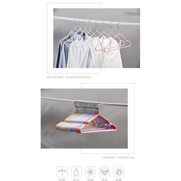 

20pcs/lot 40cm non-slip metal shirt trouser hook hanger pvc plastic and high manganese steel hangers for cloth bbyosc
