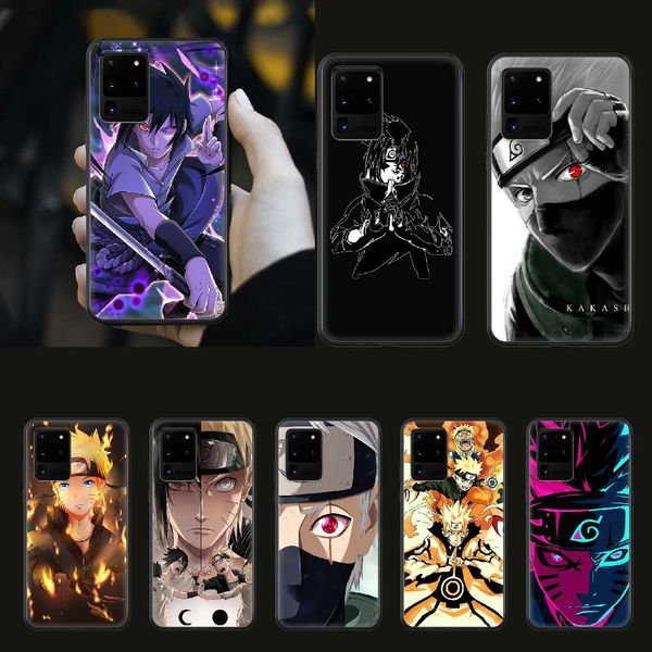

naruto sasuke uzumaki luxury case, super black case, suitable for samsung galaxy s 567 8 9 10 20 edge plus e lite