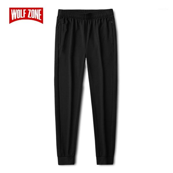 

2020 brand new men casual trousers fashion slim fit elastic pants mens straight joggers sweatpants breathable man sport clothes1, Black