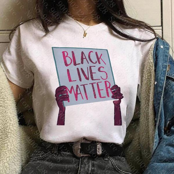 

ulzzang black lives matter graphic women t shirt short sleeve clothing soft tshirt tees hip hop funny female kawaii t shirt, White