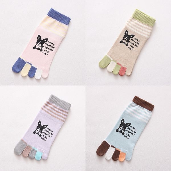 

лето хлопок тонкой мультфильм короткие трубки пяти пальцев женщин ноготь ногтей лодки toe лодка носков корейских дышащих носков раскол ноги, Black