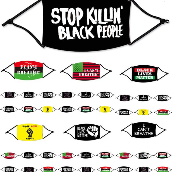 

ud0cfu i can't breathe black lives matter with filter masks washable reusable face designer mask 8 styles 4 n