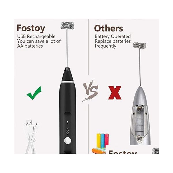 

portable blender rechargeable machine egg streaming beater handheld foam maker with stainless whisk coffee frother for jllujc dhsybaby