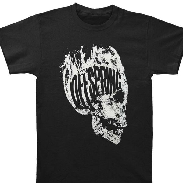 

sport authentic the offspring white flaming skull slim fit t shirt s 2xl new black cotton t shirt