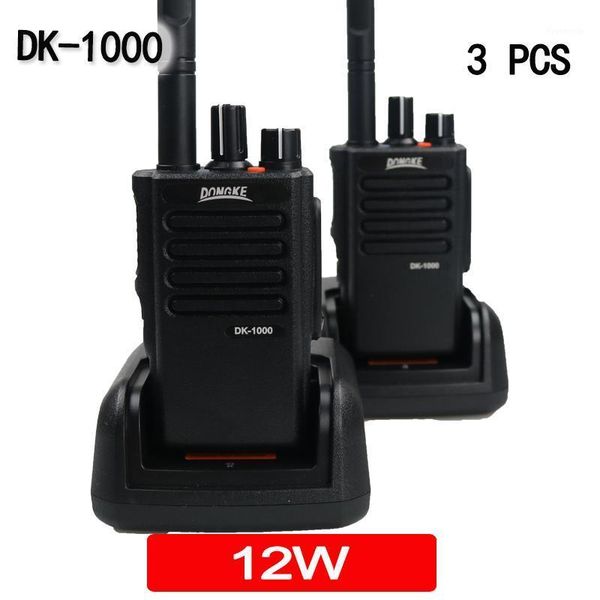 

3 pcs dk-1000 high power walkie talkie radio station handy ham radio sq transceiver amateur walkie-talkie communicator1
