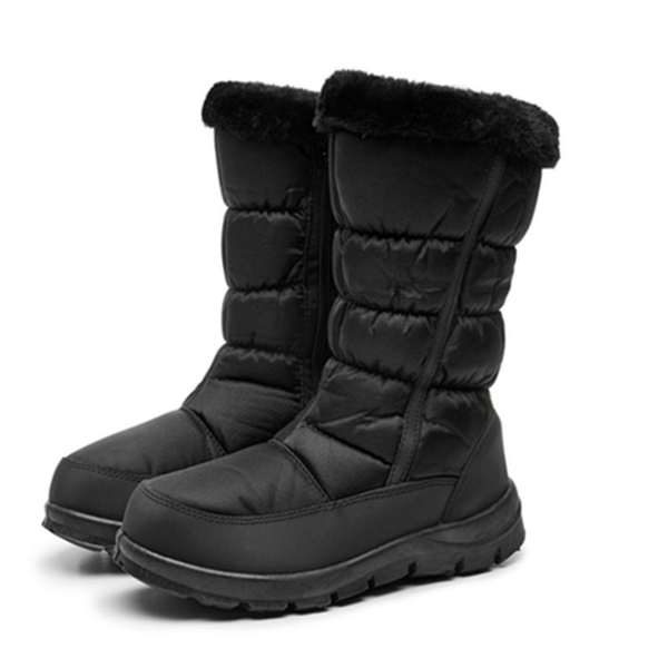 

snow boots для женщин обувь платформа высокого качества кисточкой обувь хлопок mid теленок winter boots размер, Black