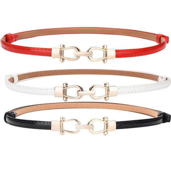 

thin adjust belts for women bright patent leather waistbands dress jeans fashion solid pu leather cummerbunds gifts waist seal jlluwf, Black;brown