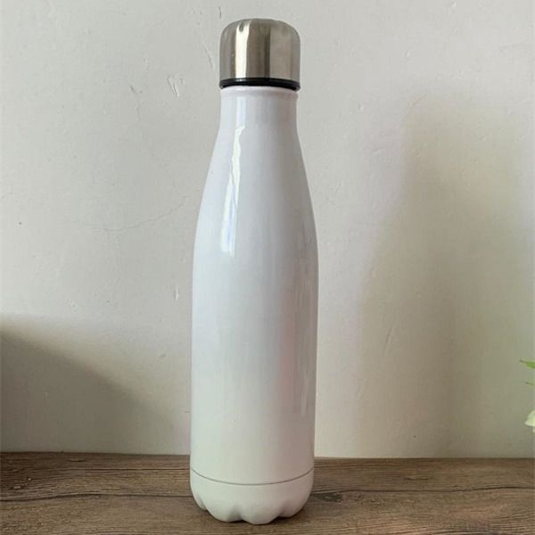 

17oz blank sublimation cola bottle glitter classic water stainless steel vacuum insulated bottles tumbler travel mug a08