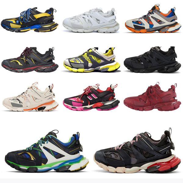 

2021 paris 3.0 track s triple s clunky sneakers grey orange mens blue version designer women men sport shoes size 36-45 06fp#, Black