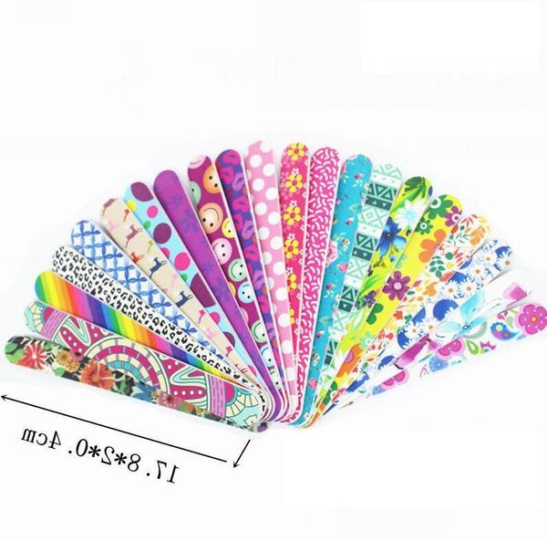 

sandpaper nail files fashion floral printed two-sided nail file eva washable manicure tool nail art polish strip bar set new