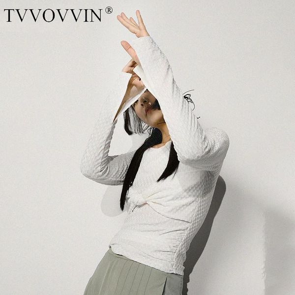 

tvvovvin и новая осень зима мода повседневных лоскутной solid color плед тонкого плиссе плечо split рукав женщина bclo, White