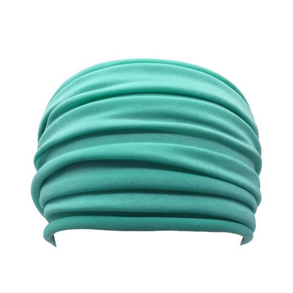 

1 pc solid color fold yoga headband nonslip elastic stretch hairband turban running headwrap wide sports acc jllhfk