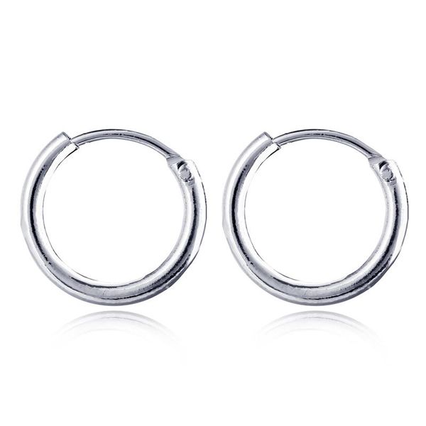 

hoop & huggie 1pair couple piercing earrings 13mm small round circle for women men color korean oorbellen jewelry e45, Golden;silver