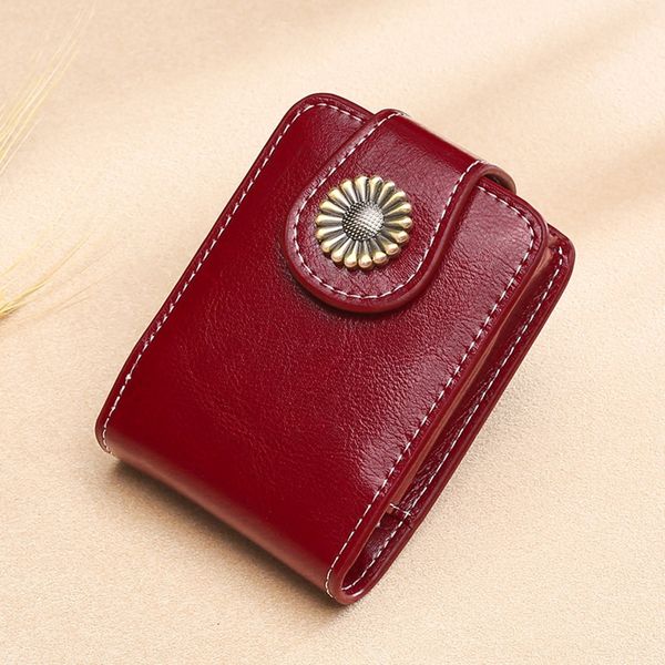 

x3037 ethnic style cowhide cosmetic bag km8mc small mirror box portable makeuplipstick bag makeup lipstick storage makeup with