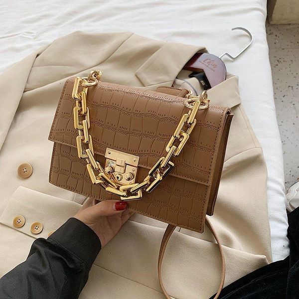 

pu leather brand designer shoulder simple bags for women 2020 chain lock luxury crossbody bag female fashion small handbags