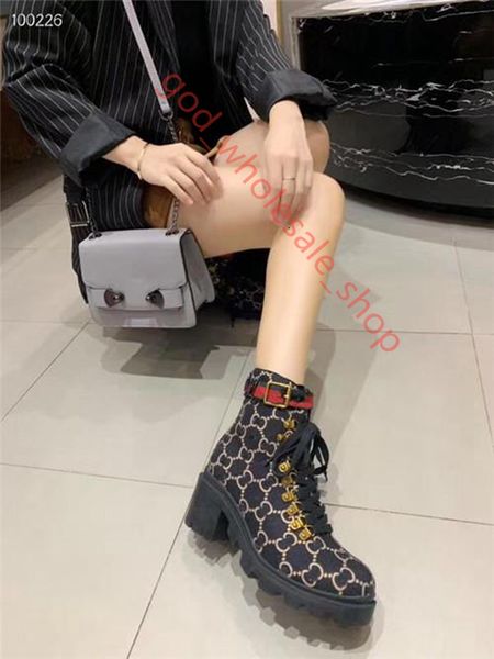 

2020 осень зима роскошные женщины мартин сапоги обувь письмо замша heeled металла boots дамы моды ботильоны большой размер 35-42, Black;grey