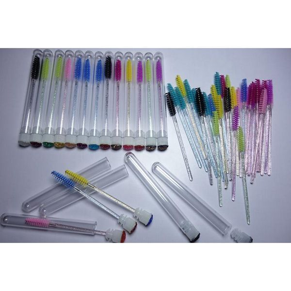 

reusable eyebrow brush tube disposable eyelash brush eyebrow brush replaceable dust-proof sparkling broken diamond a bbygvo